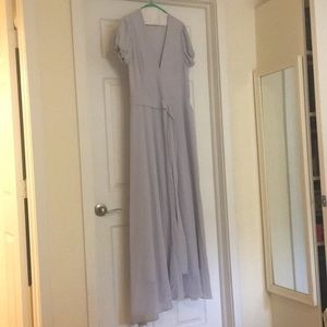 ASOS wrap maxi bridesmaids dress